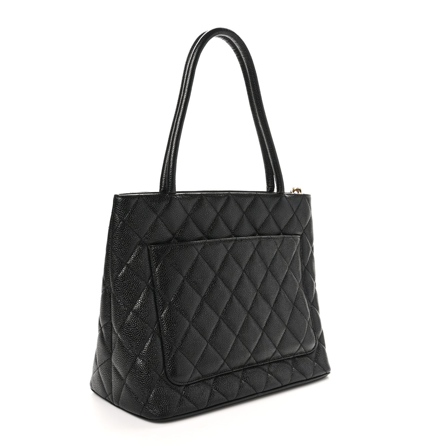 Caviar Quilted Medallion Tote Black
