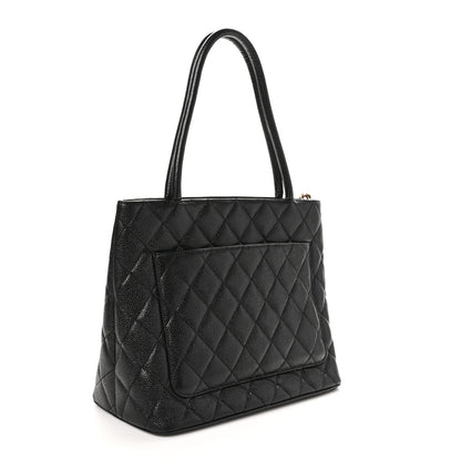 Chanel Caviar Quilted Medallion Tote Black 3 of 10