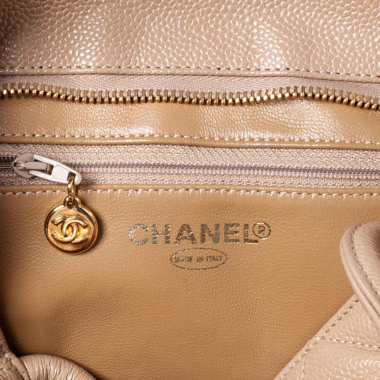 Chanel Caviar Quilted Medallion Tote Light Beige 7 of 9