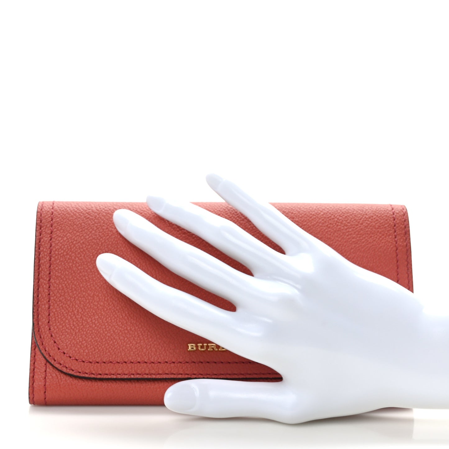 Soft Grain Calfskin Haymarket Flap Wallet Cinnammon Red Multicolor