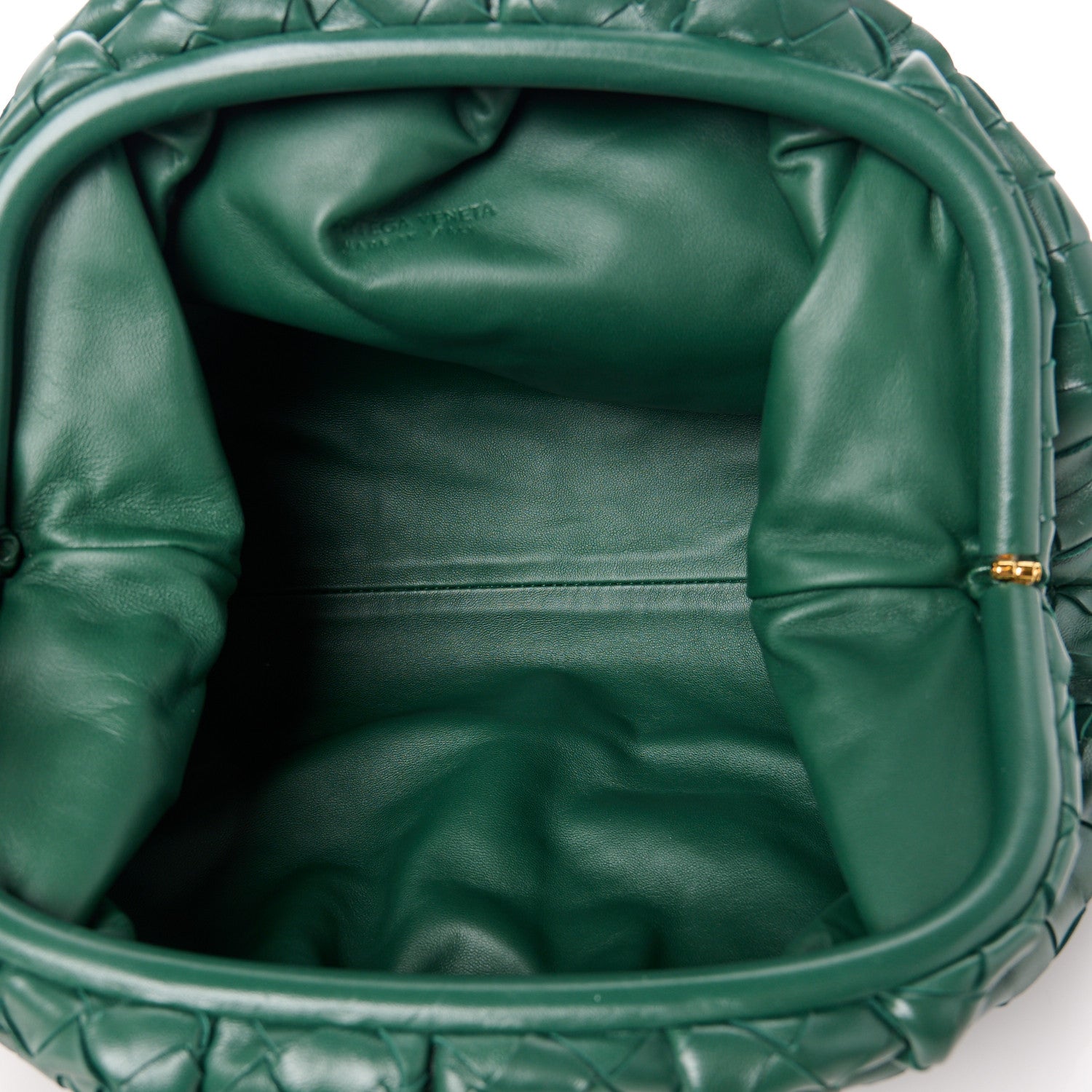 Bottega Veneta Nappa Maxi Intrecciato The Pouch Oversized Clutch Raintree 5 of 11