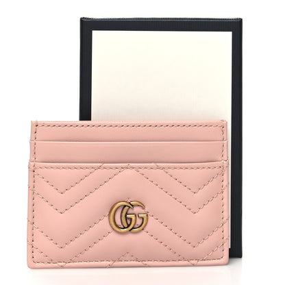 Gucci Calfskin Matelasse GG Marmont Card Holder Perfect Pink 8 of 8