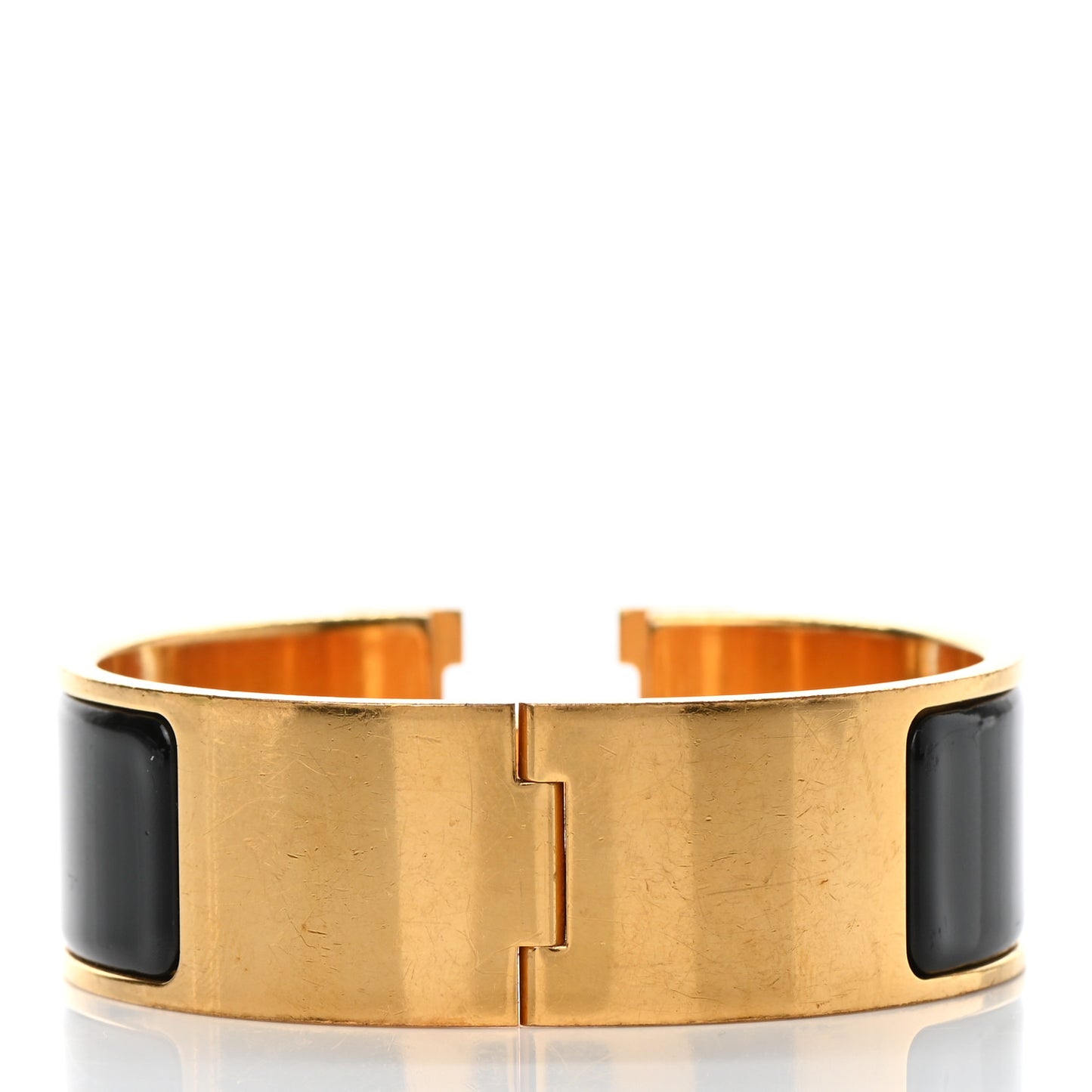 Enamel Wide Clic Clac H Bracelet PM Black
