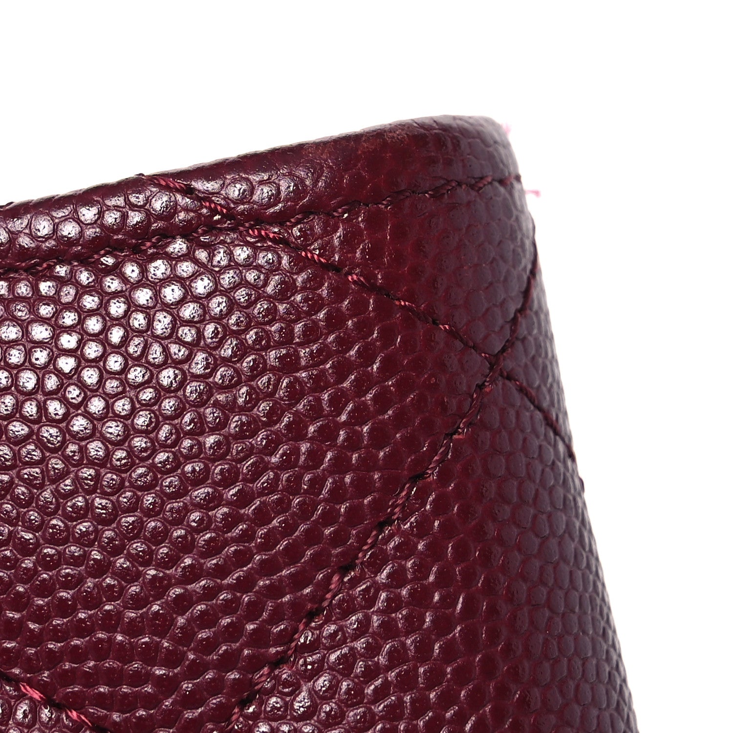 Chanel Caviar Quilted Large Gusset Flap Wallet Burgundy 13 of 17