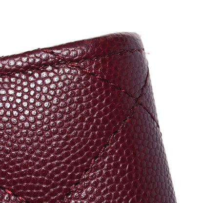 Chanel Caviar Quilted Large Gusset Flap Wallet Burgundy 13 of 17