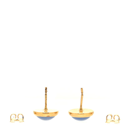 Hermes Gold Plated Metal Enamel Eclipse Earrings 3 of 4