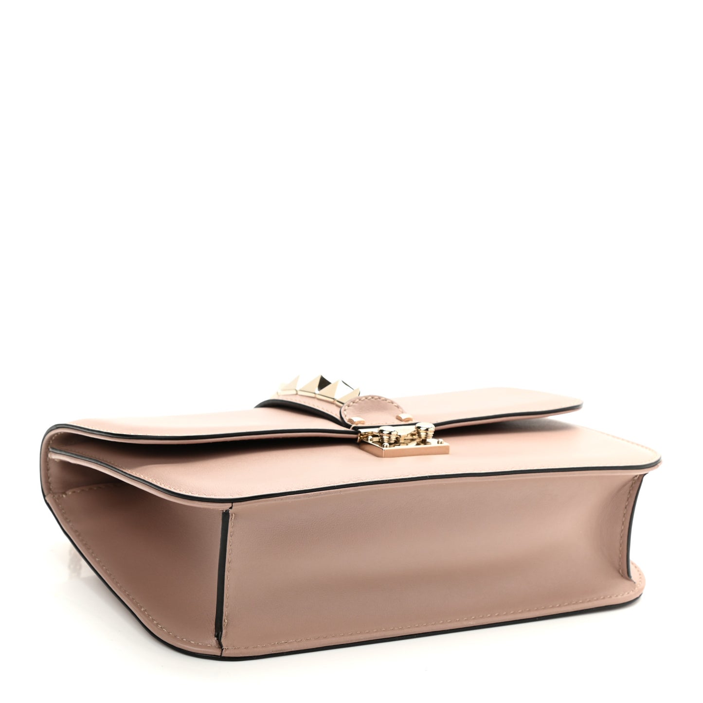Vitello Medium Glam Lock Rockstud Flap Poudre