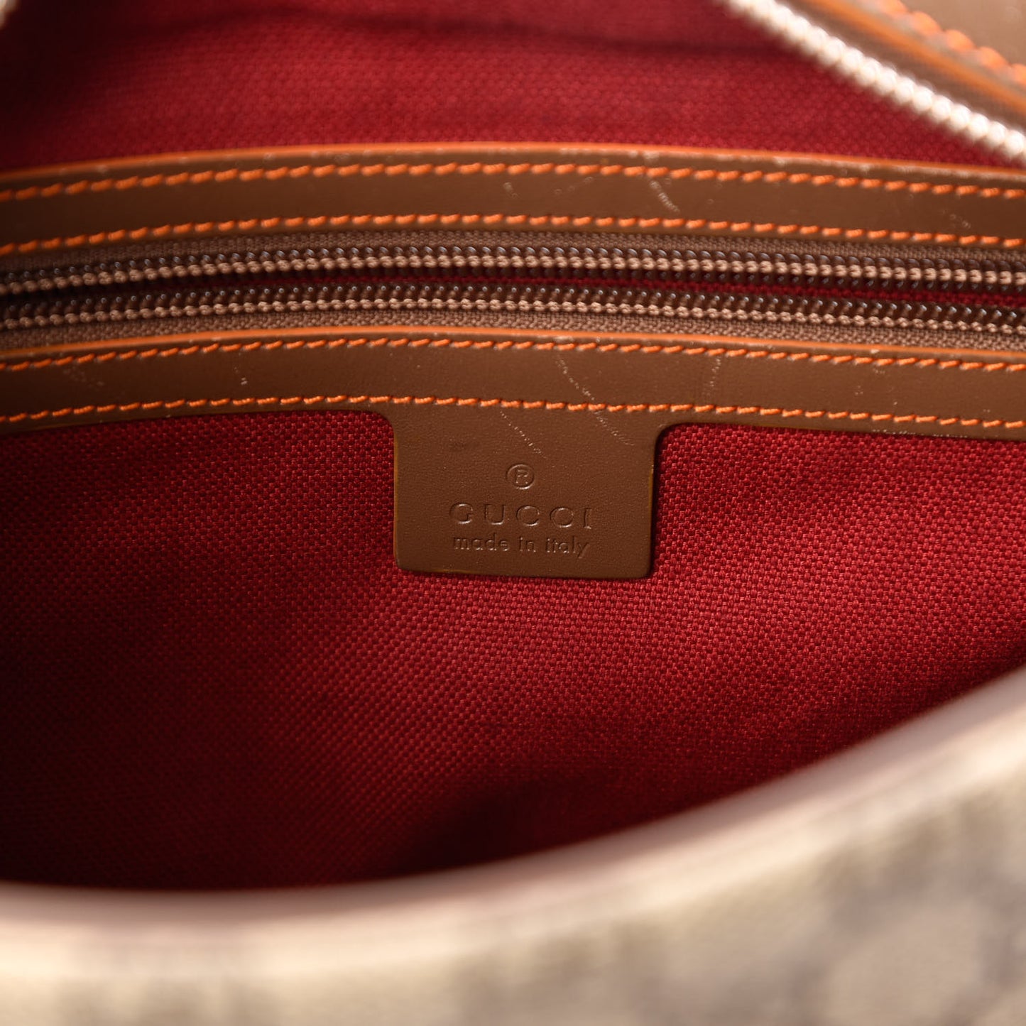 GG Supreme Monogram Web Medium Shoulder Bag Brown