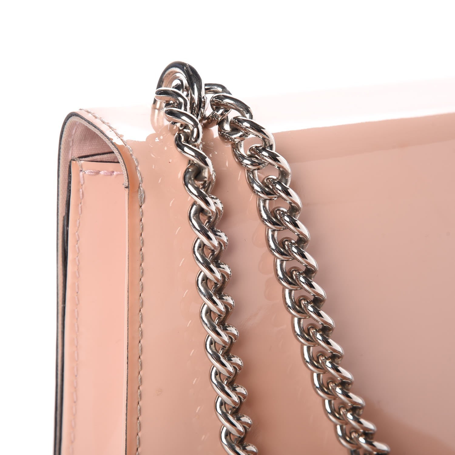 Louis Vuitton Patent Chain Louise MM Rose Ballerine 11 of 17