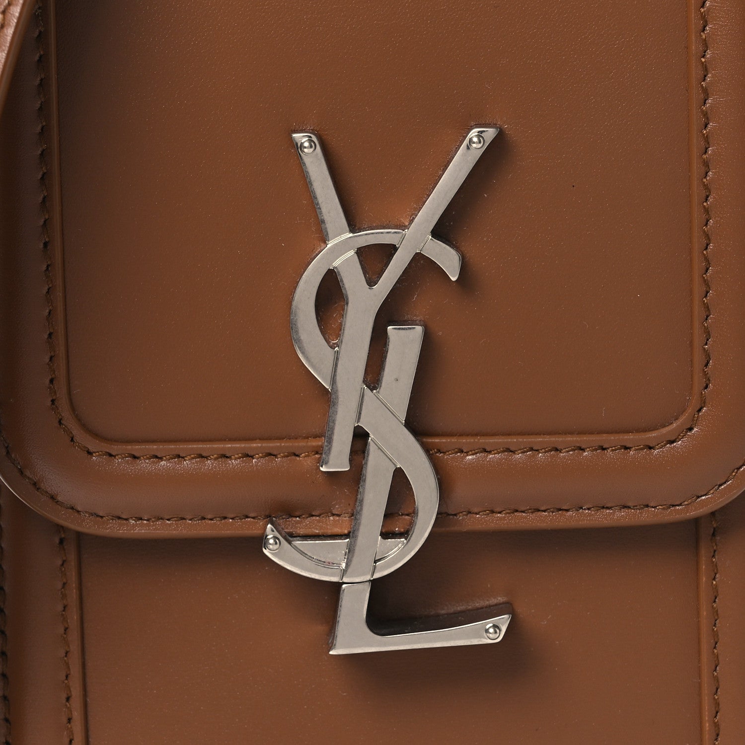 Saint Laurent Smooth Calfskin Mini Solferino Satchel Fox 8 of 10