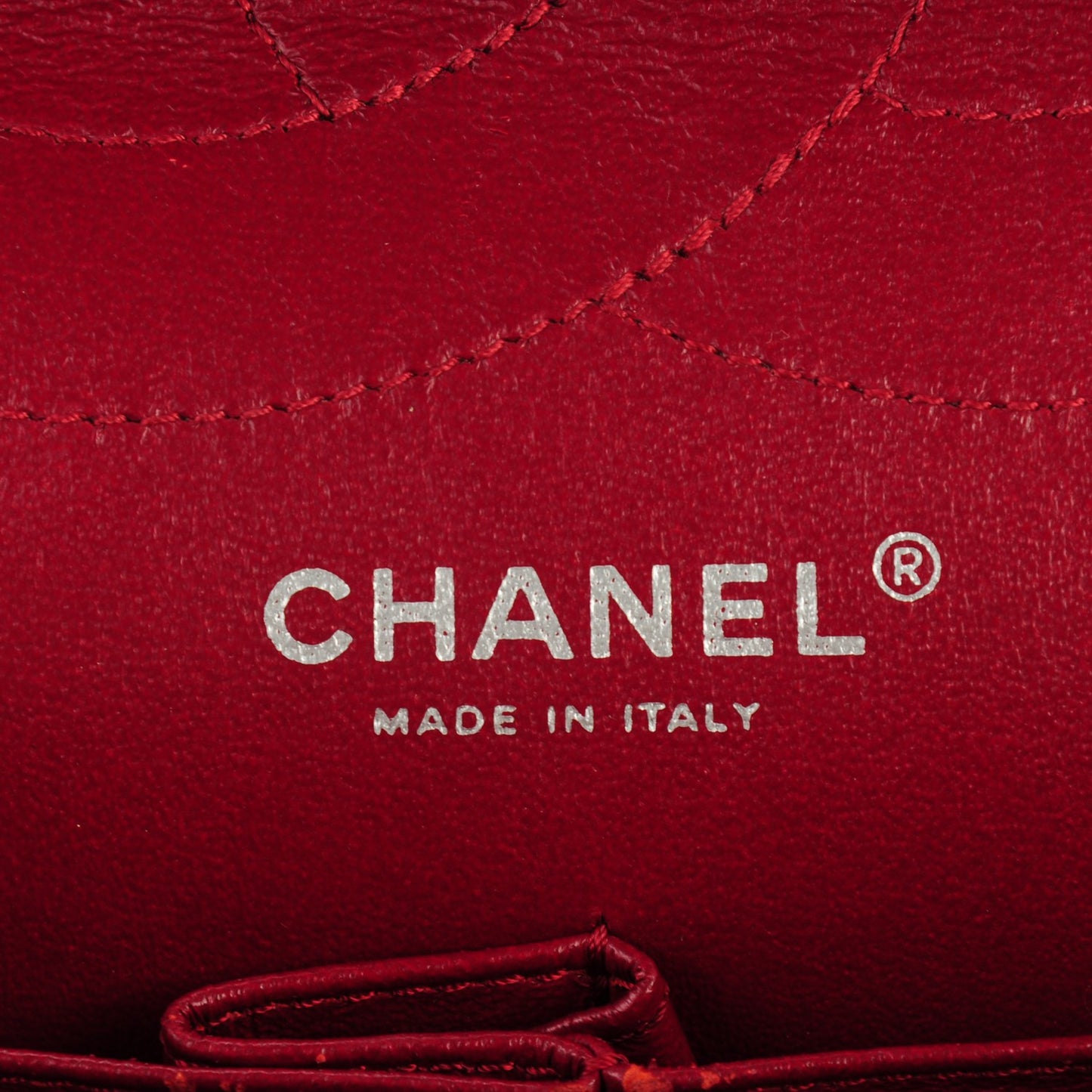 Distressed Patent Quilted 2.55 Reissue 227 Flap Red