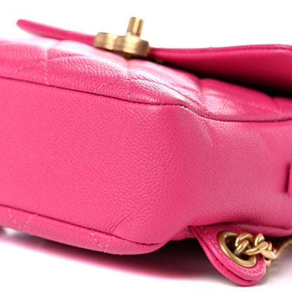 Chanel Shiny Caviar Quilted Chain Melody Backpack Pink 8 of 10