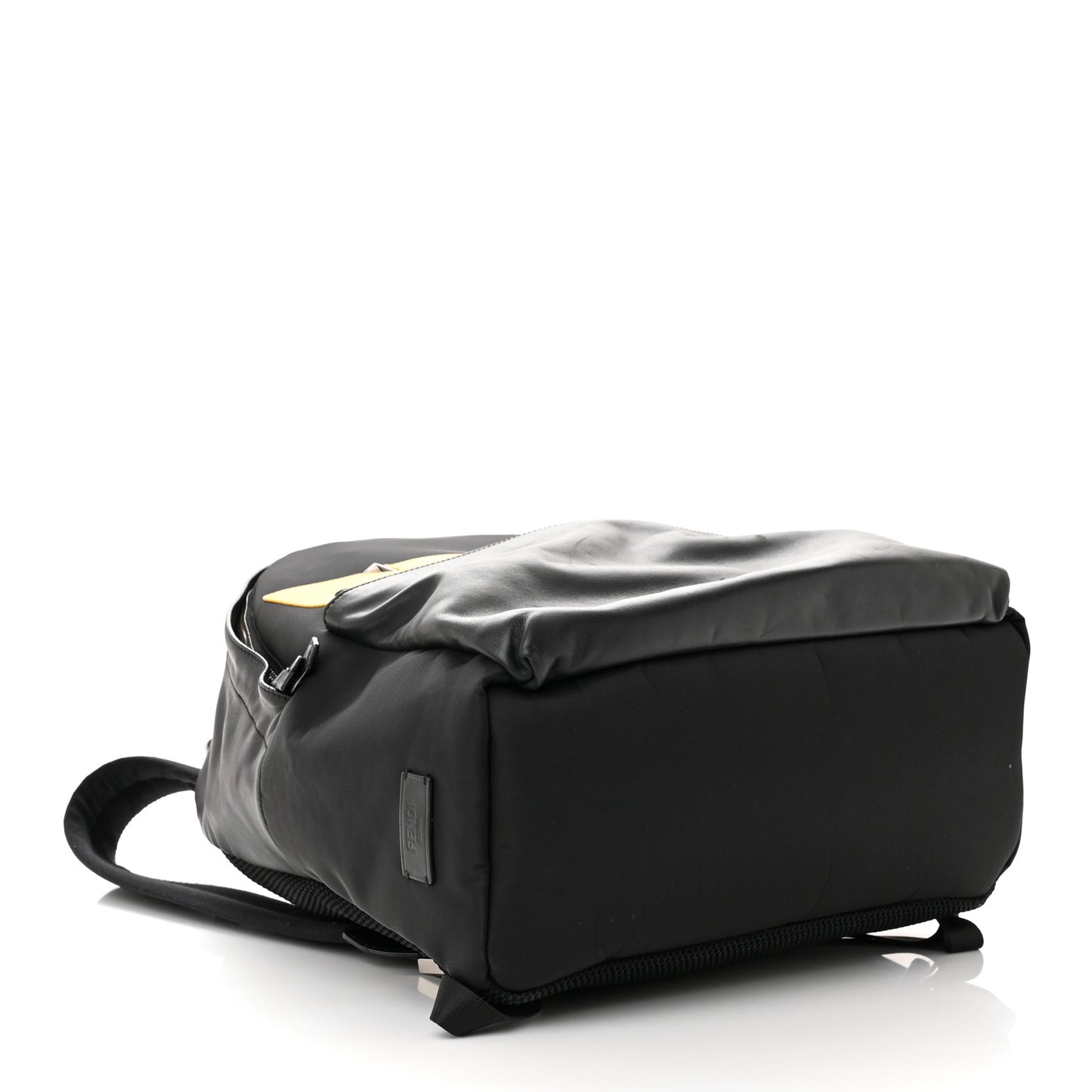 Nylon Vitello Liberty Vitello Dolce Monster Eyes Rounded Backpack Black Sunflower
