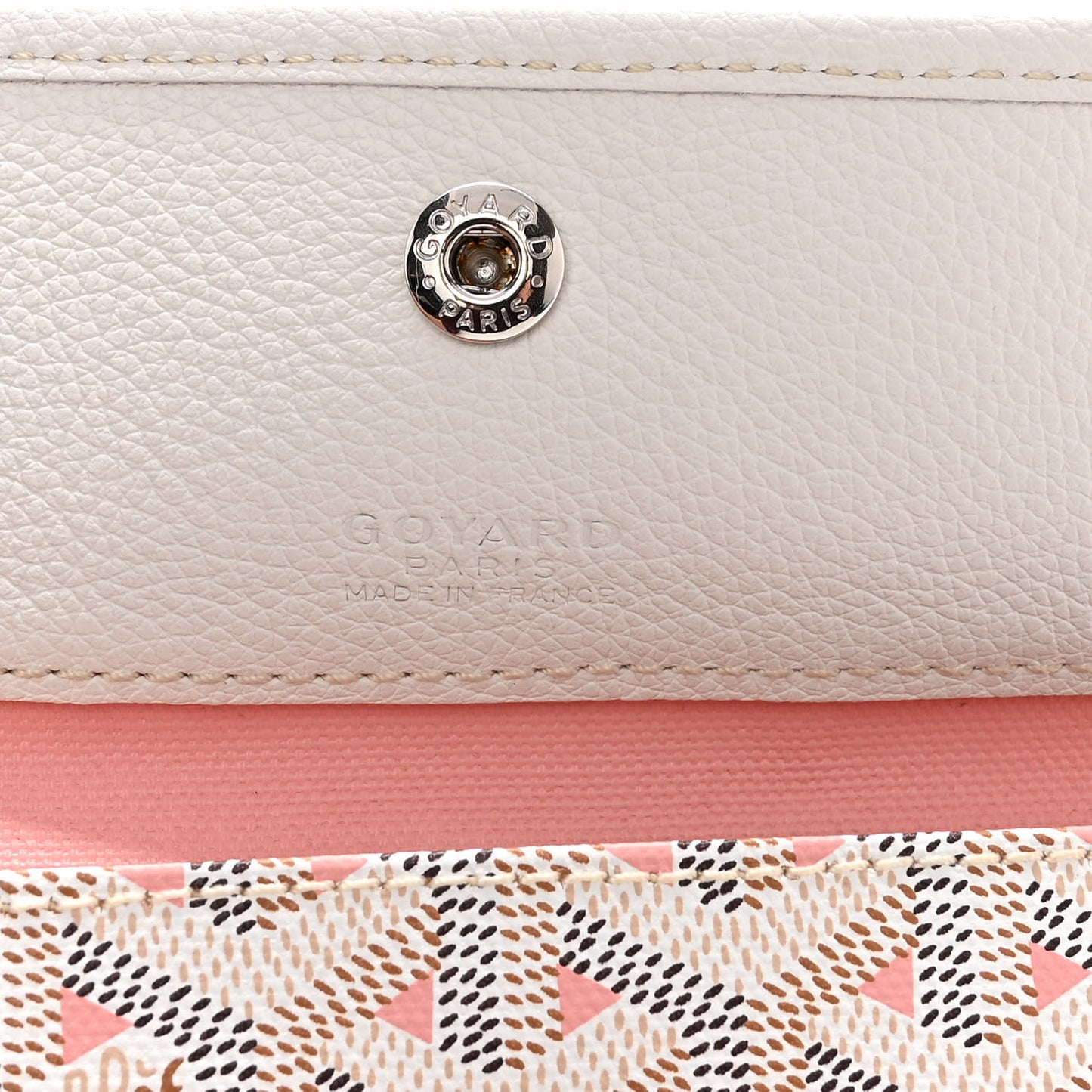 Goyardine Saint Louis Claire Voie PM White Pink