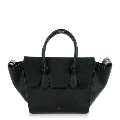 Celine Crisped Calfskin Small Tie Knot Tote Black 1 of 7