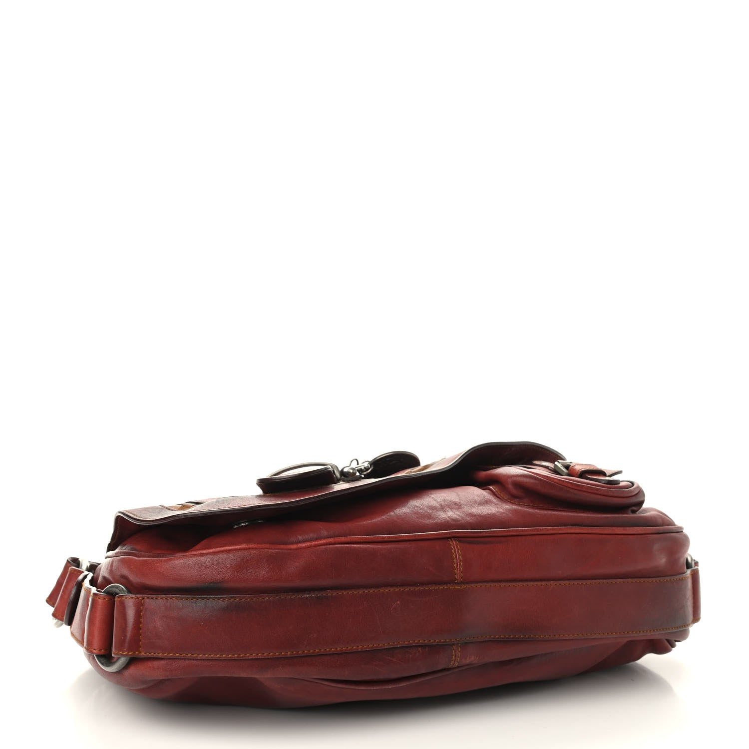 Christian Dior Calfskin Gaucho Double Saddle Red 4 of 23