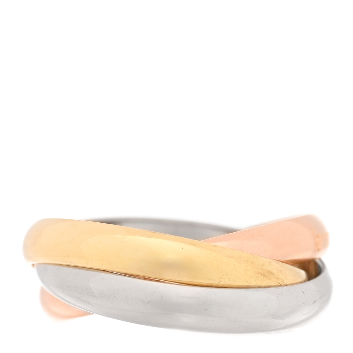 Cartier 18K Pink Yellow White Gold Classic Les Must De Cartier Trinity Ring 58 8.5 3 of 4