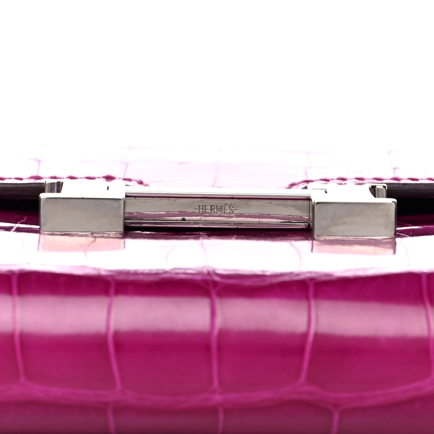Shiny Alligator Constance Long Wallet Rose Scheherazade