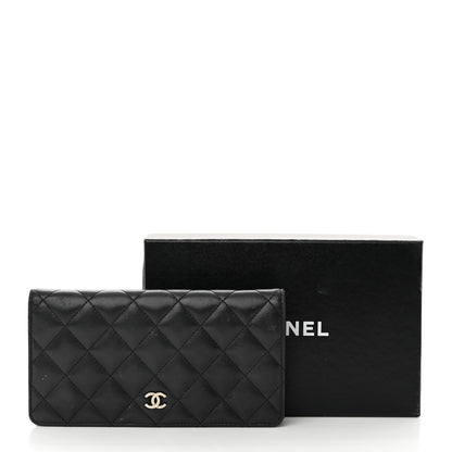 Chanel Lambskin Quilted Yen Wallet Black 18 of 18