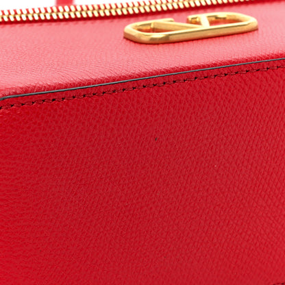 Valentino Garavani Grained Calfskin VLogo Vanity Case Rouge Pur 10 of 10