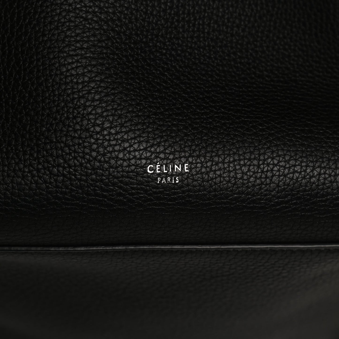 Supple Grained Calfskin Small Long Strap Big Bag Black