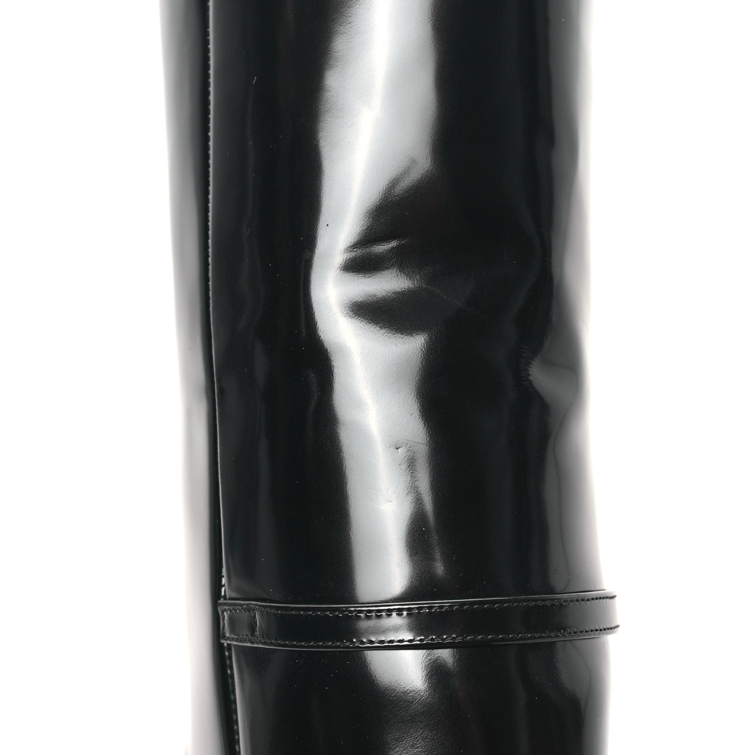 Saint Laurent Glazed Calfskin Vendome 110 Boots 36 Black 6 of 12