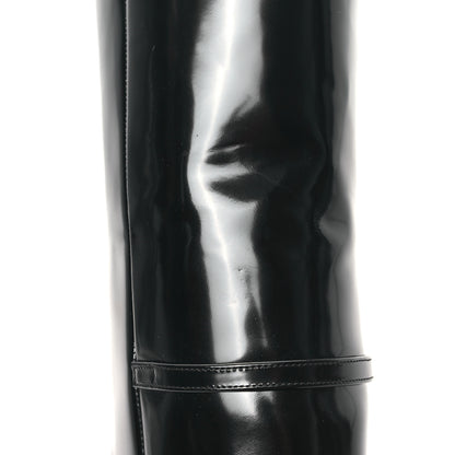 Saint Laurent Glazed Calfskin Vendome 110 Boots 36 Black 6 of 12