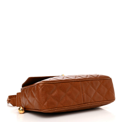Chanel Caviar Quilted Flap Camera Case Brown 4 of 15