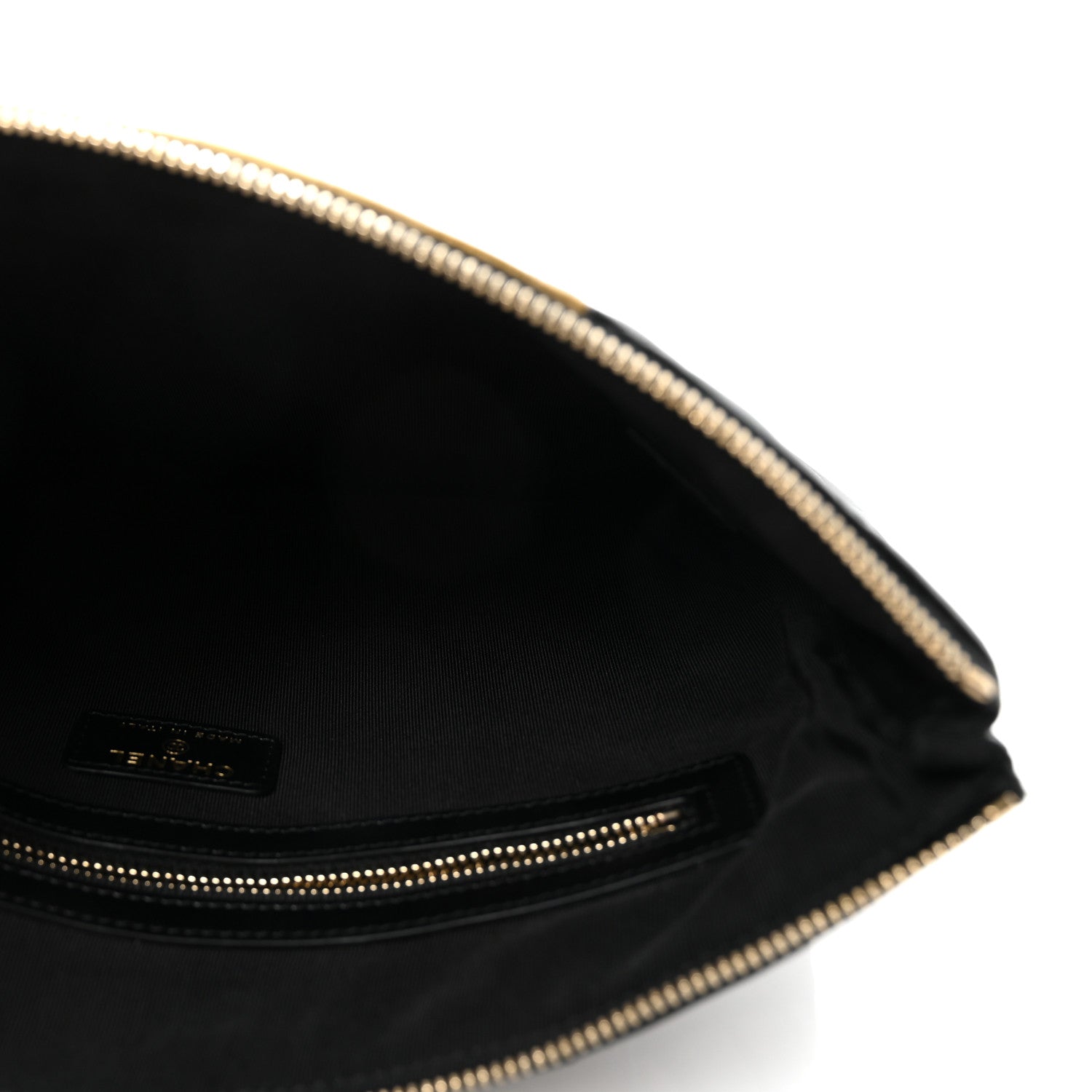 Chanel Lambskin Metallic Calfskin Quilted Crocodile Embossed Clutch 2.55 Reissue Cosmetic Case Gold 5 of 6