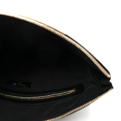 Chanel Lambskin Metallic Calfskin Quilted Crocodile Embossed Clutch 2.55 Reissue Cosmetic Case Gold 5 of 6