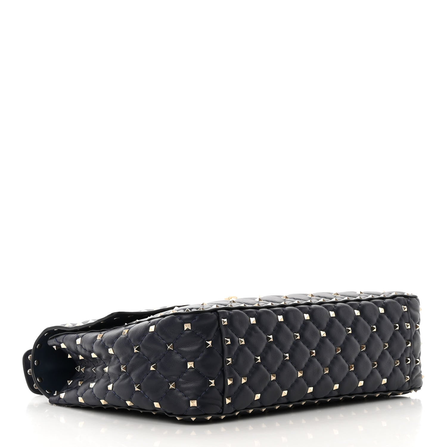 Valentino Garavani Nappa Large Rockstud Spike Shoulder Bag Marine 4 of 14