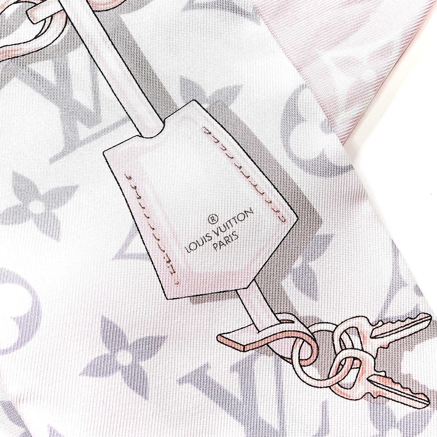 Louis Vuitton Silk Monogram Confidential Bandeau Light Pink 3 of 4