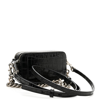 Marc Jacobs Croc Embossed Snapshot Camera Bag Black 3 of 11