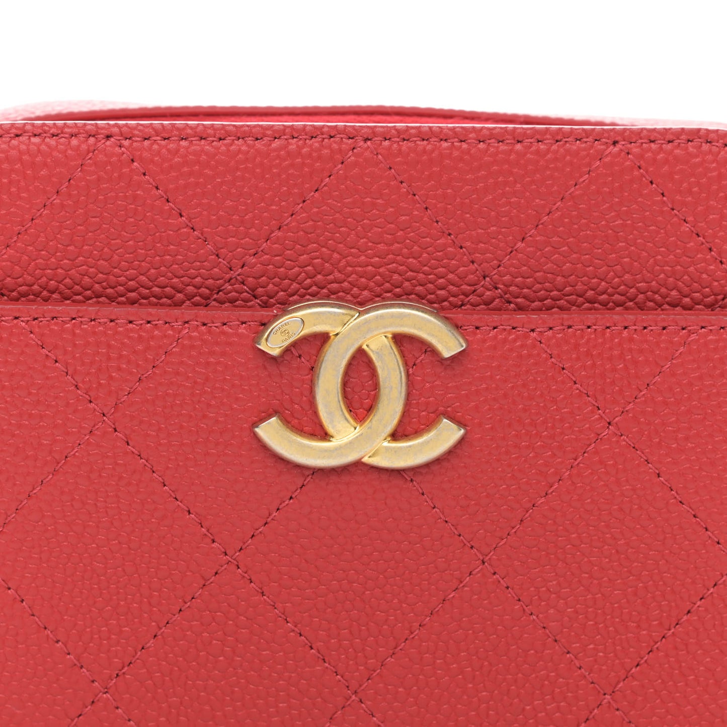 Caviar Quilted Waist Bag Red