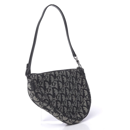 Christian Dior Monogram Mini Saddle Pochette Black 3 of 10
