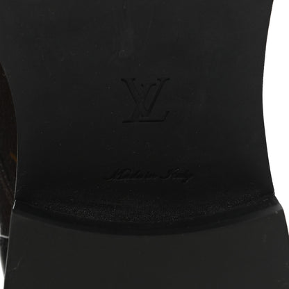 Louis Vuitton Monogram Calfskin Wonderland Flat Ranger Boots 35.5 Black 6 of 9