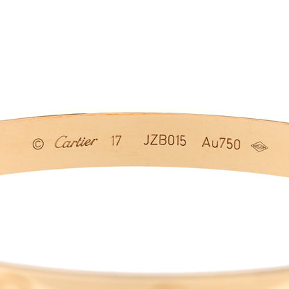 Cartier 18K Yellow Gold LOVE Bracelet 17 7 of 9