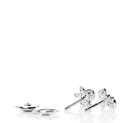 Cartier 18K White Gold Diamond Caresse D'Orchidees Par Earrings 3 of 5