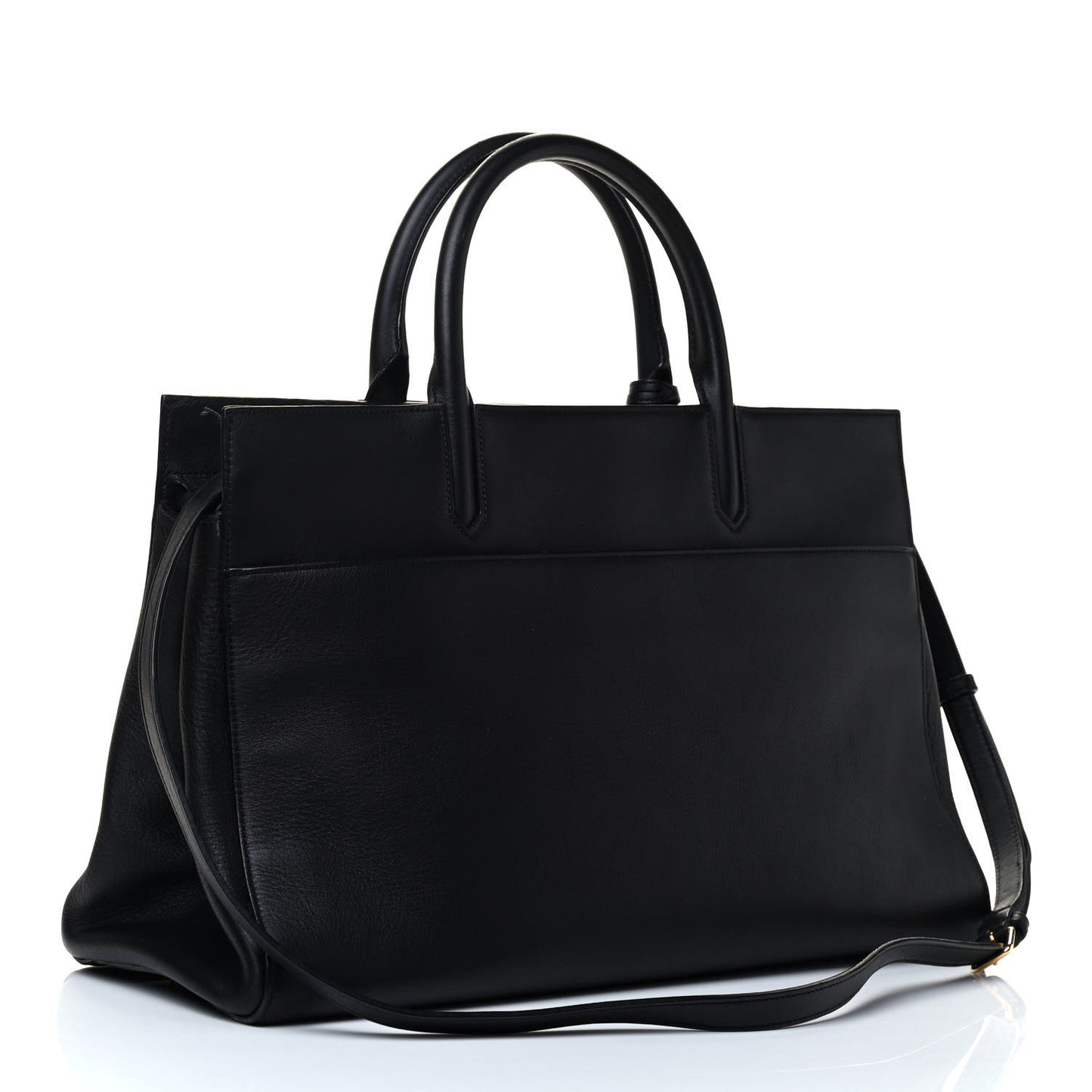 Calfskin Medium Rive Gauche Cabas Black