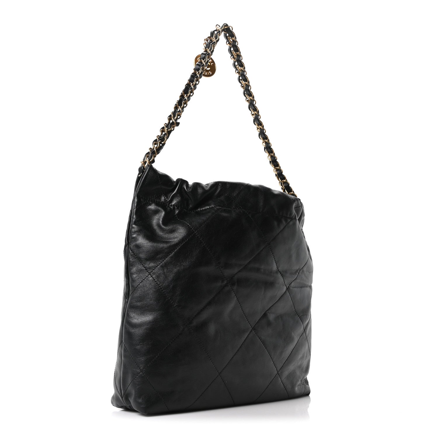 Chanel Shiny Calfskin Quilted Small Chanel 22 Black 5 of 19