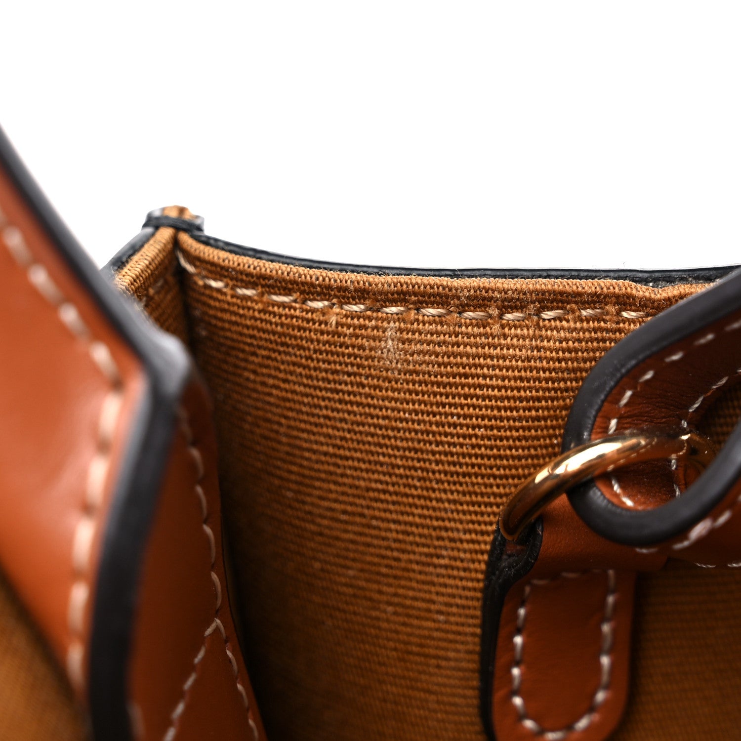 Celine Triomphe Canvas Calfskin Mini Vertical Cabas Tan 8 of 8