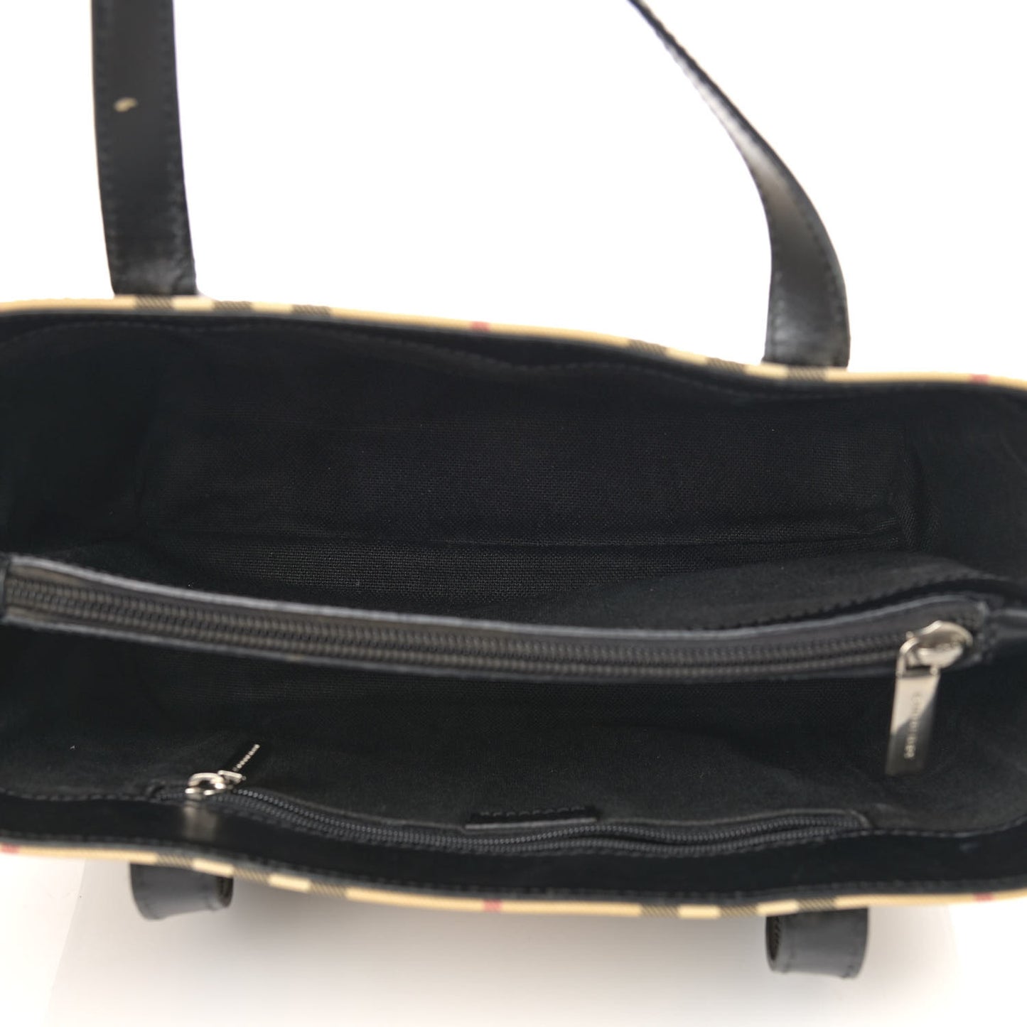 House Check Small Tote Black