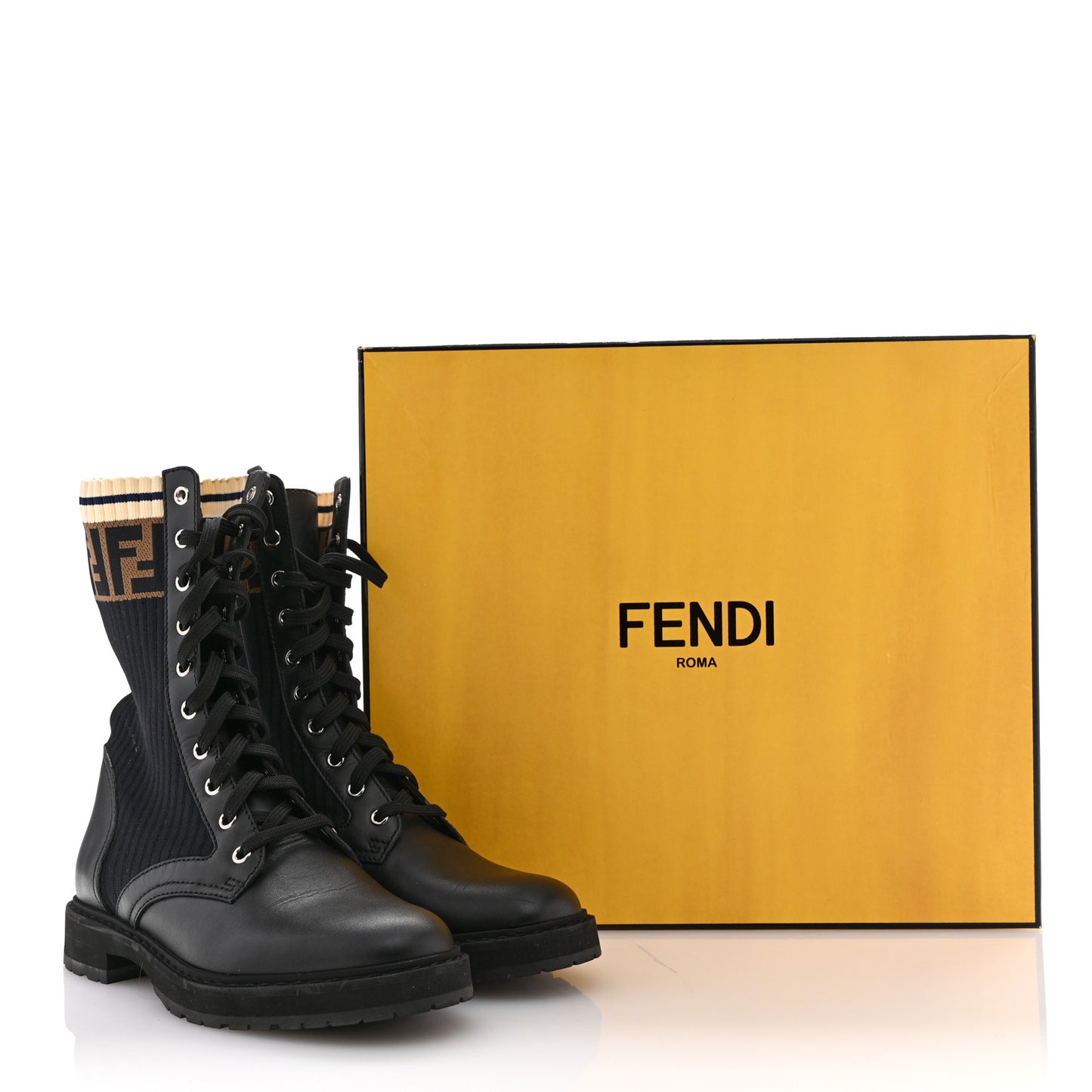 Calfskin Stretch Fabric Rockoko Biker Boots 38 Tobacco Black Marino