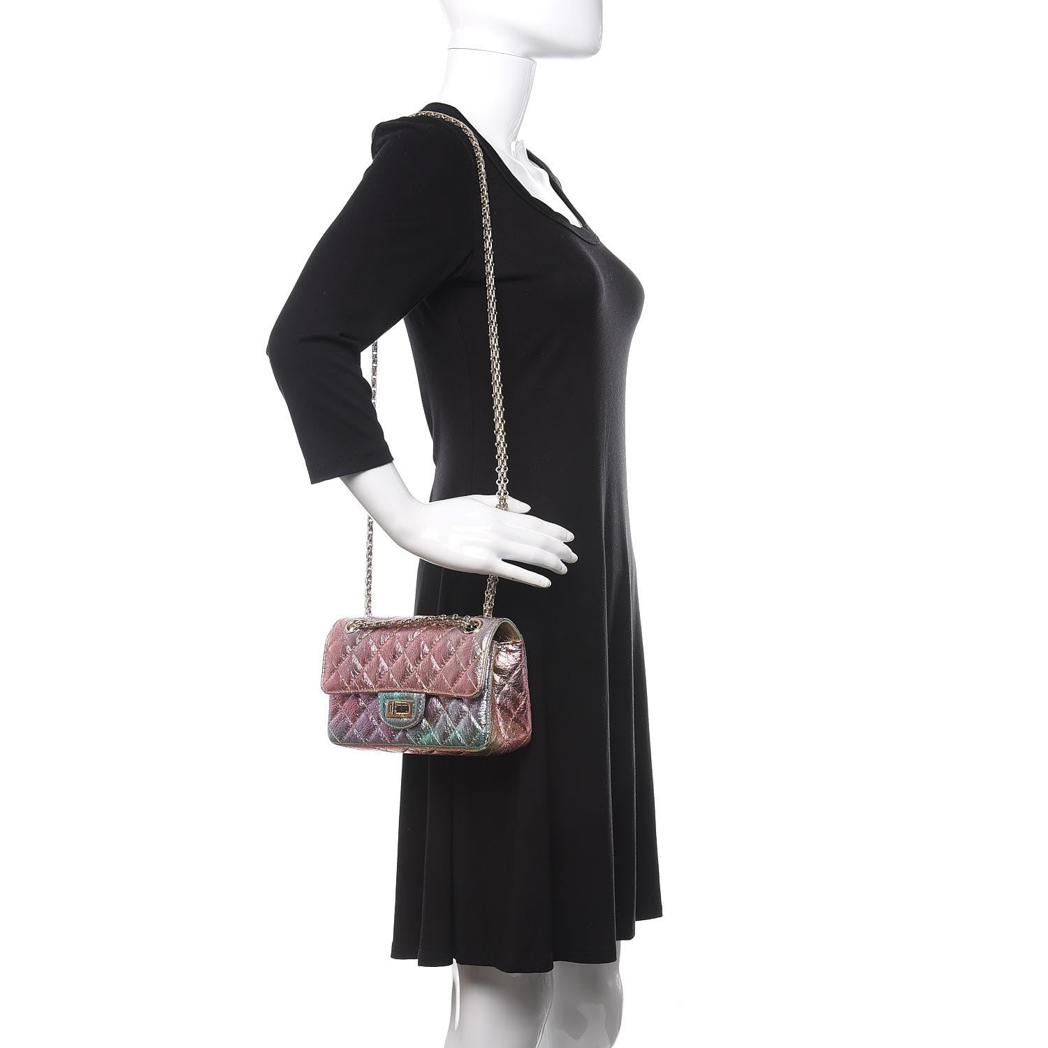 Chanel Metallic Goatskin Quilted Mini 2.55 Reissue Flap Multicolor 2 of 11