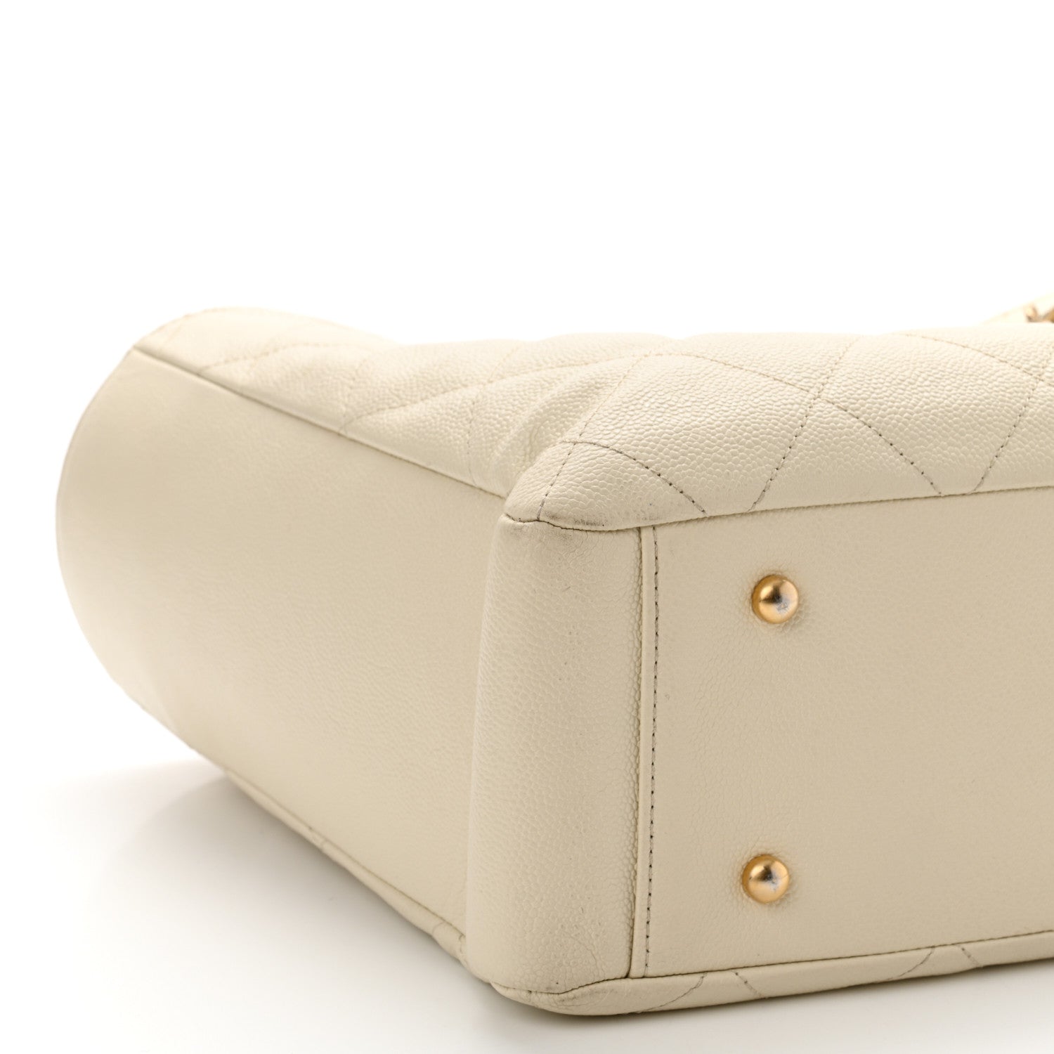 Chanel Caviar Quilted Small Shopping Tote White 9 of 10