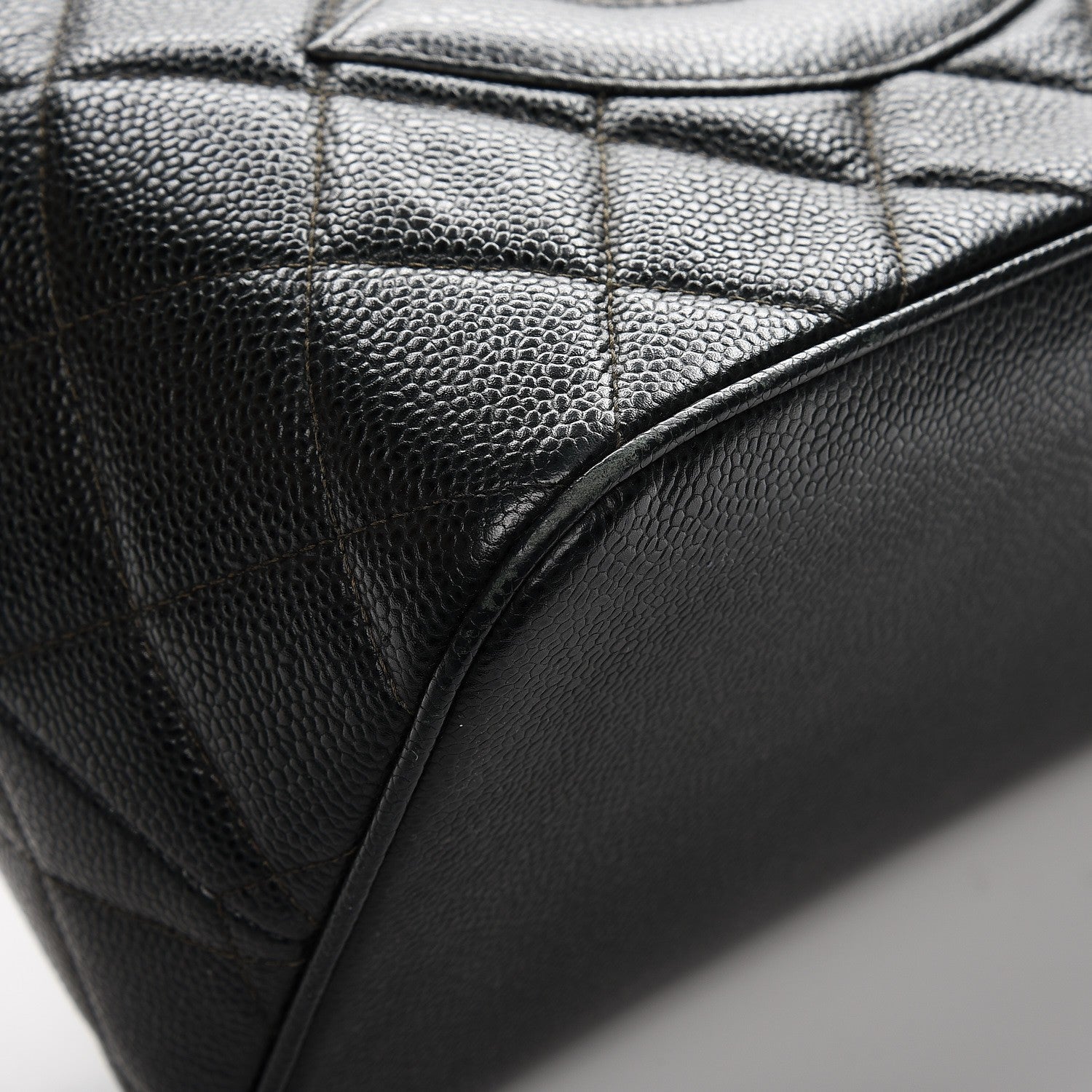 Chanel Caviar Quilted Medallion Tote Dark Green 8 of 11