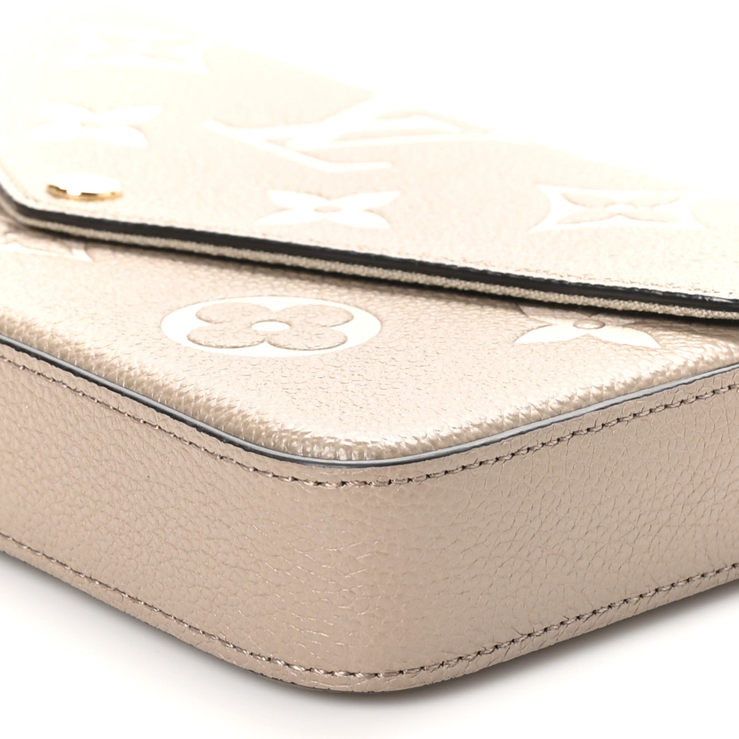 Louis Vuitton Empreinte Monogram Giant Felicie Pochette Tourterelle Creme 10 of 10