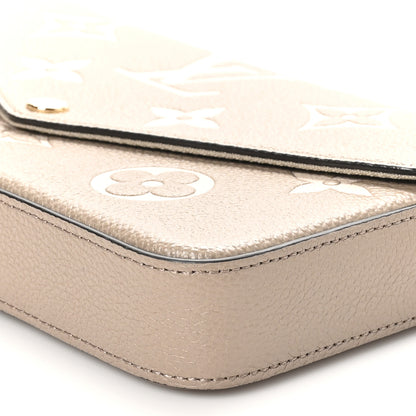 Louis Vuitton Empreinte Monogram Giant Felicie Pochette Tourterelle Creme 10 of 10
