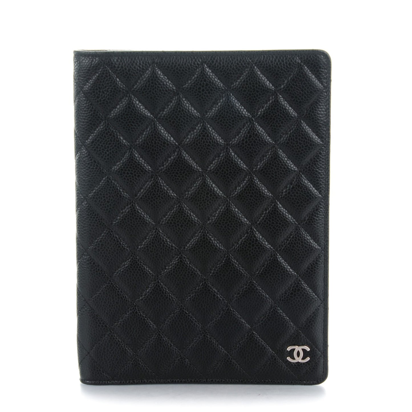 Caviar Quilted Notebook Agenda Cover Black