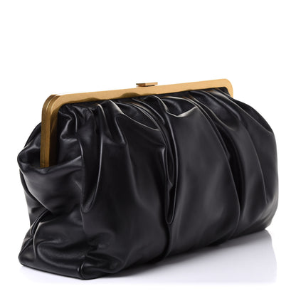 Mansur Gavriel Lambskin Wave Frame Clutch Black 3 of 9
